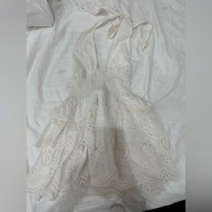 LoveShackFancy Deanna Halter Mini Dress NWT